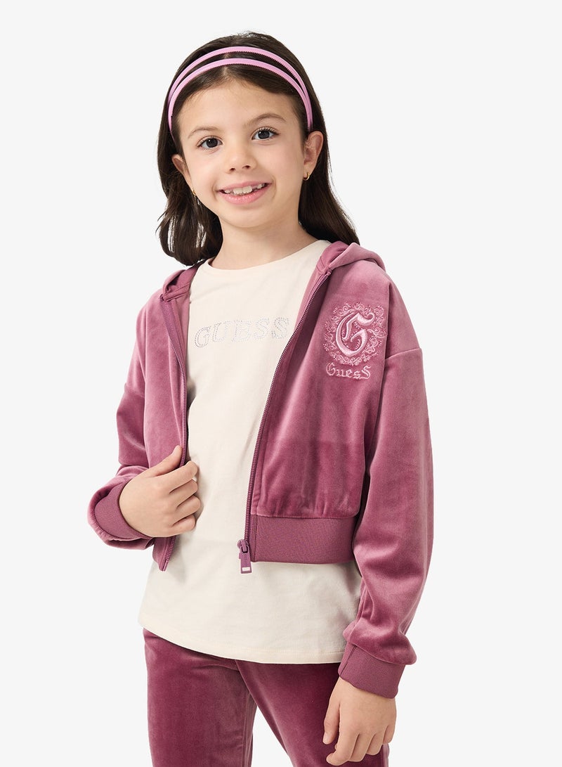 GUESS Kids Graphic Crew Neck Sweatshirt - Image 3