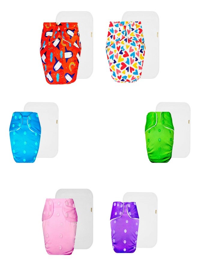 حفاضات دمبلدو القماشية الممتازة مع حشوة قطنية (عبوة من 6 قطع) | شعور بالجفاف والراحة | حشوة ماصة بست طبقات | مناسبة للسفر | مثالية لفصل الصيف الهندي | من 3 أشهر إلى 3 سنوات | للجنسين - Image 1