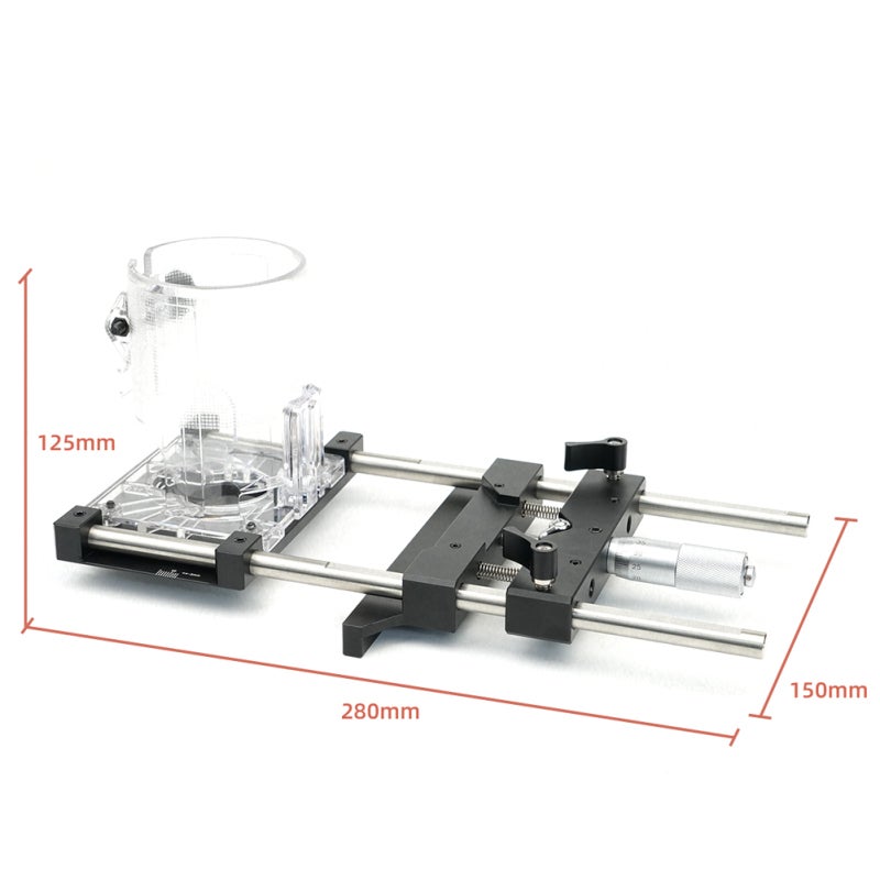 Trimming Guide: Aluminum Alloy - Fine Tuning Precision Adjustment Woodworking Tool for Woodworking Enthusiasts, High Stability & Clear Engraved Scale, Fits 65mm Diameter Trimmers - Image 3