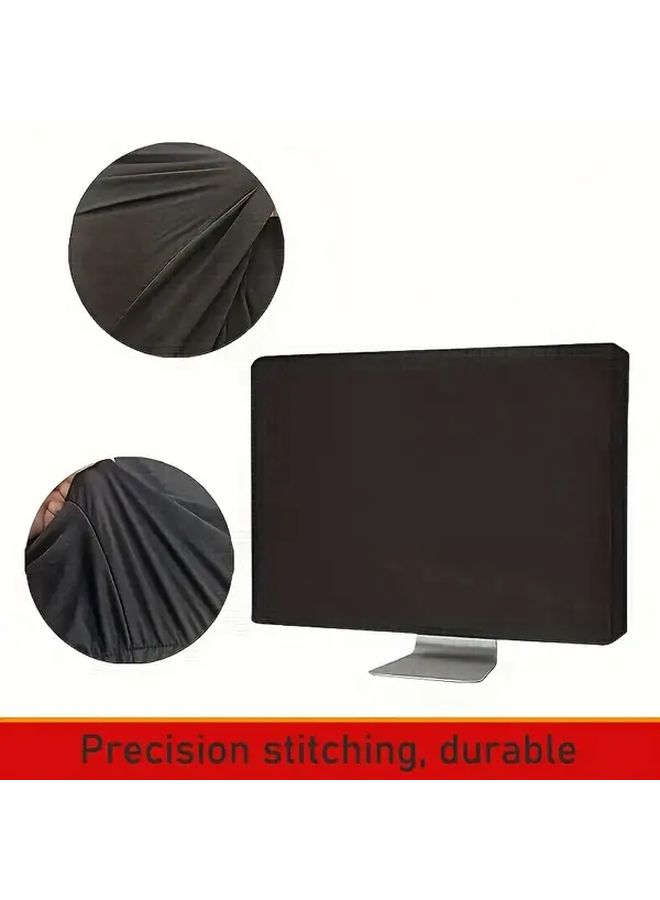 Black Elastic Monitor Cover HD Panel Anti Scratch Fits 61 71cm Screens No Residue - Image 1