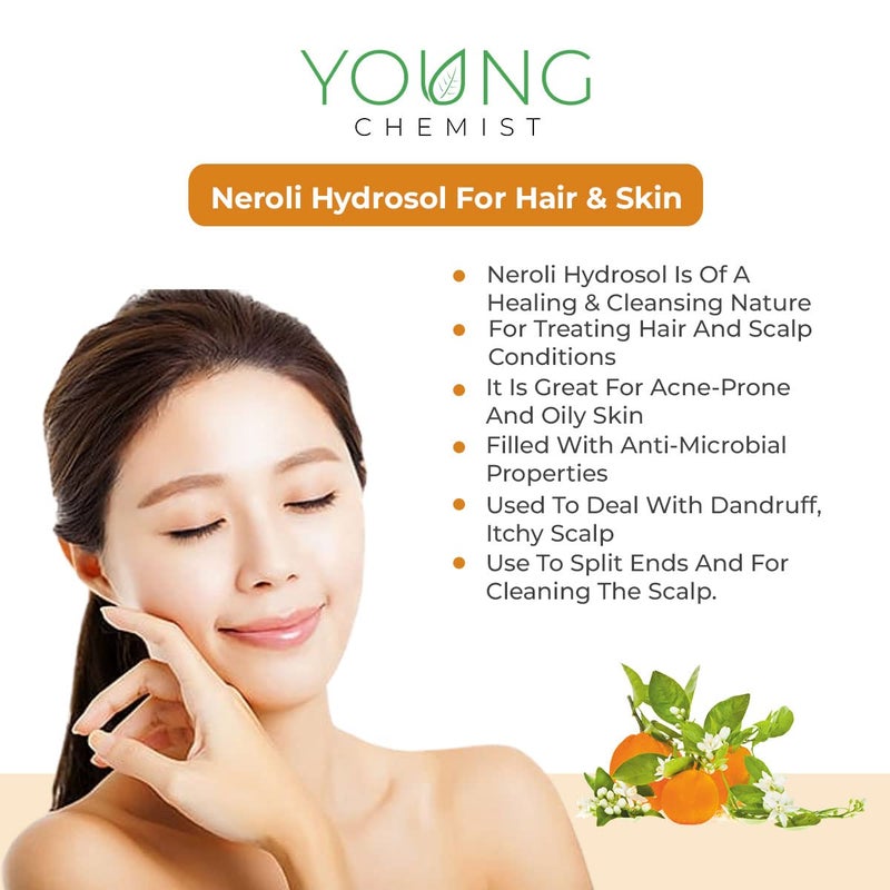 Young Chemist Natural And Pure Neroli Hydrosol Toner In 5 Litre Bottle Spray AllNatural Distilled Floral Water for Skin Hair and Aromatherapy For Men And Women - Image 3
