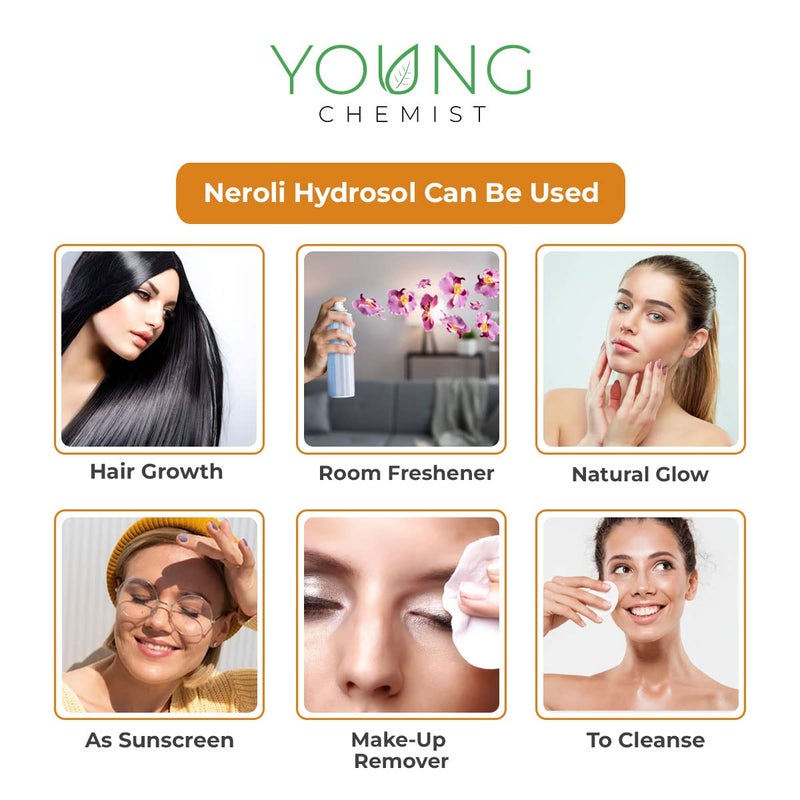 Young Chemist Natural And Pure Neroli Hydrosol Toner In 5 Litre Bottle Spray AllNatural Distilled Floral Water for Skin Hair and Aromatherapy For Men And Women - Image 4