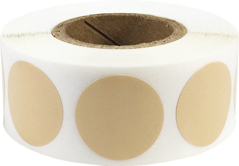 InStockLabels.com Beige Color Coding Labels for Organizing Inventory 0.75 Inch Round Circle Dots 500 Total Adhesive Stickers On A Roll - Image 5