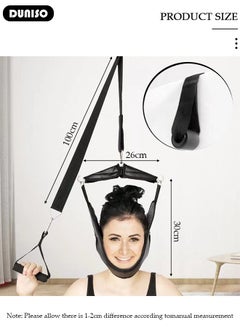 DUNISO Cervical Neck Traction Device for Home Use, Portable Neck Stretcher Hammock Over Door for Neck Pain Relief, Neck Sling for Spine Decompression, Neck Brace Fixation Gear Correction Stretcher, Physical Therapy Aids for Neck Decompression  - Image 2