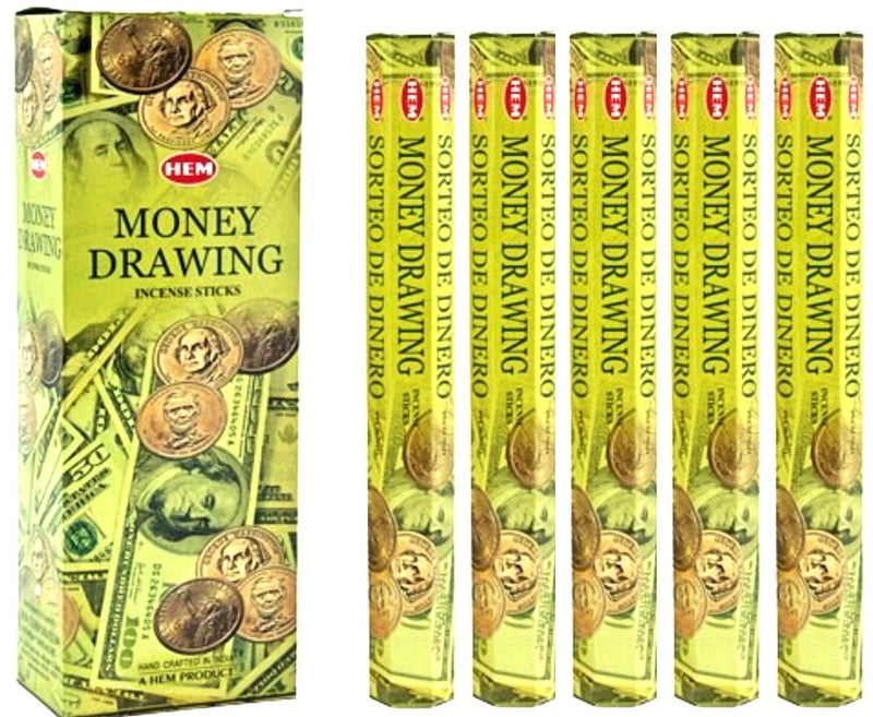 Hem Money Drawing Incense Sticks (120 Sticks, 6 Boxes Inside) - 9 Inches Long, 20g per Box - A Powerful and Enchanting Way to Attract Prosperity and Abundance Into Your Life. - Image 2