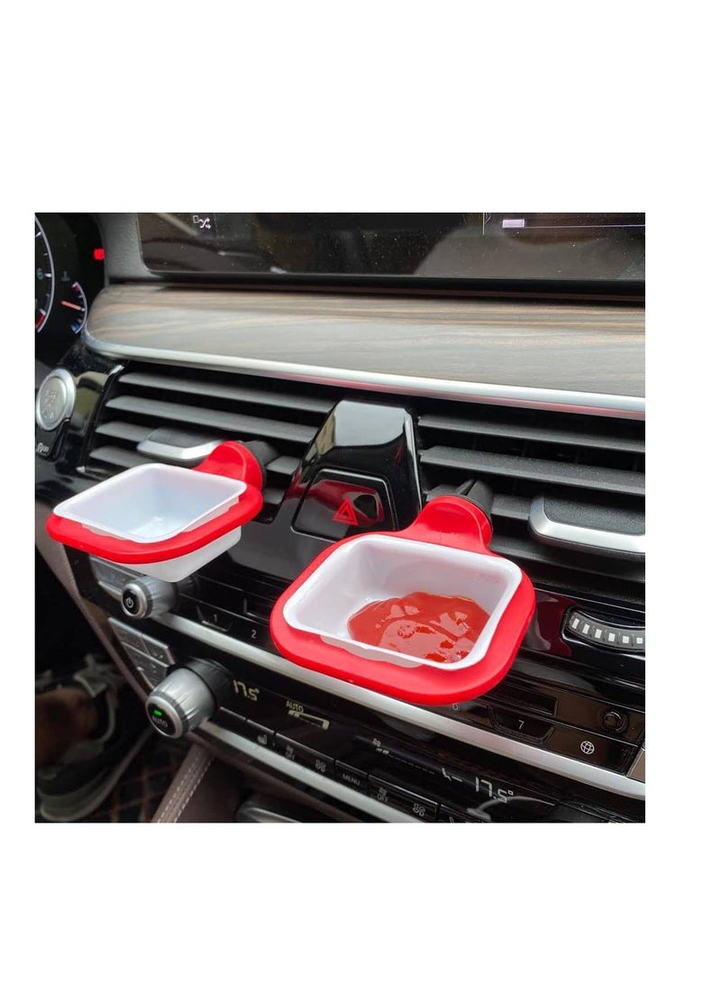 SYOSI Car Sauce Holder Vent Dip Clip, Car Accessories for Sauce Mini Sauce Holder Removable Dipping Sauces Holder Dipping Dish Container for Car Vent - Image 3