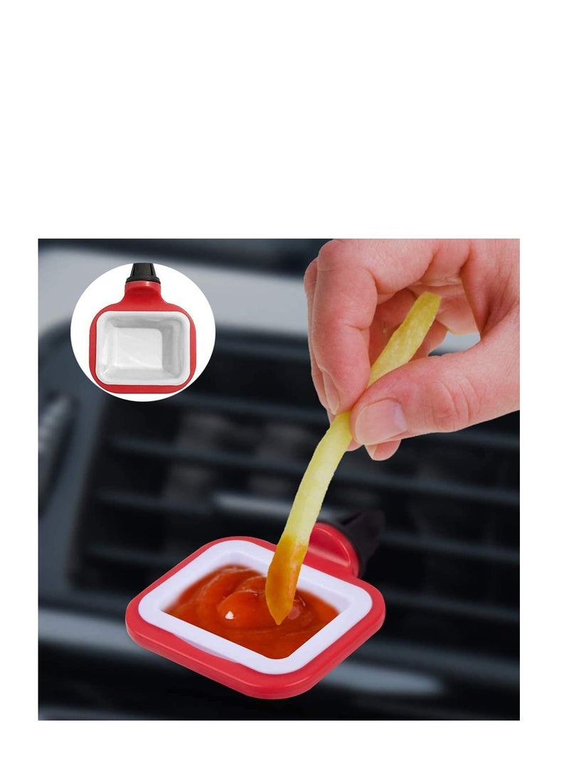 SYOSI Car Sauce Holder Vent Dip Clip, Car Accessories for Sauce Mini Sauce Holder Removable Dipping Sauces Holder Dipping Dish Container for Car Vent - Image 4