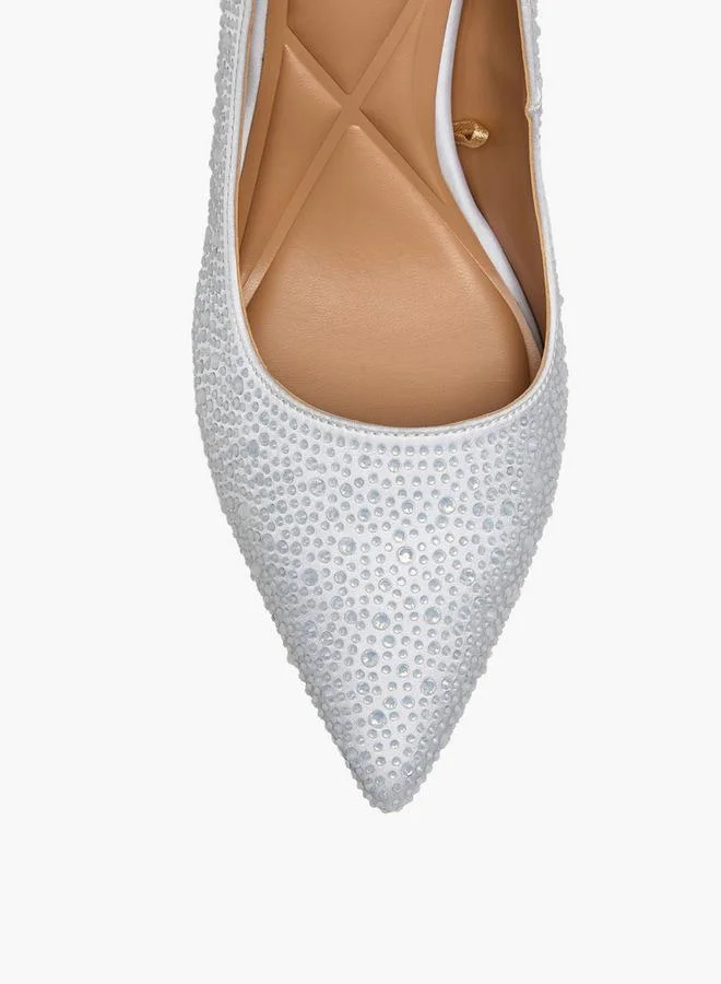 Celeste WHITE Women Embellished Stiletto Heel Pumps for Women | Best Price UAE