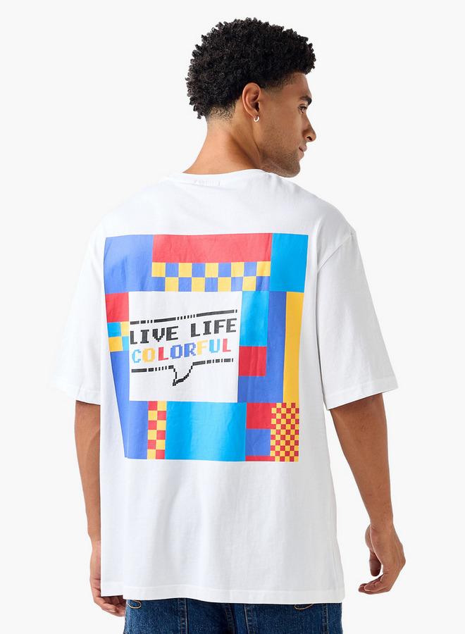 Splash FAV Men Regular Fit Crew Neck Short Sleeves Graphic Print T-Shirt - Image 3