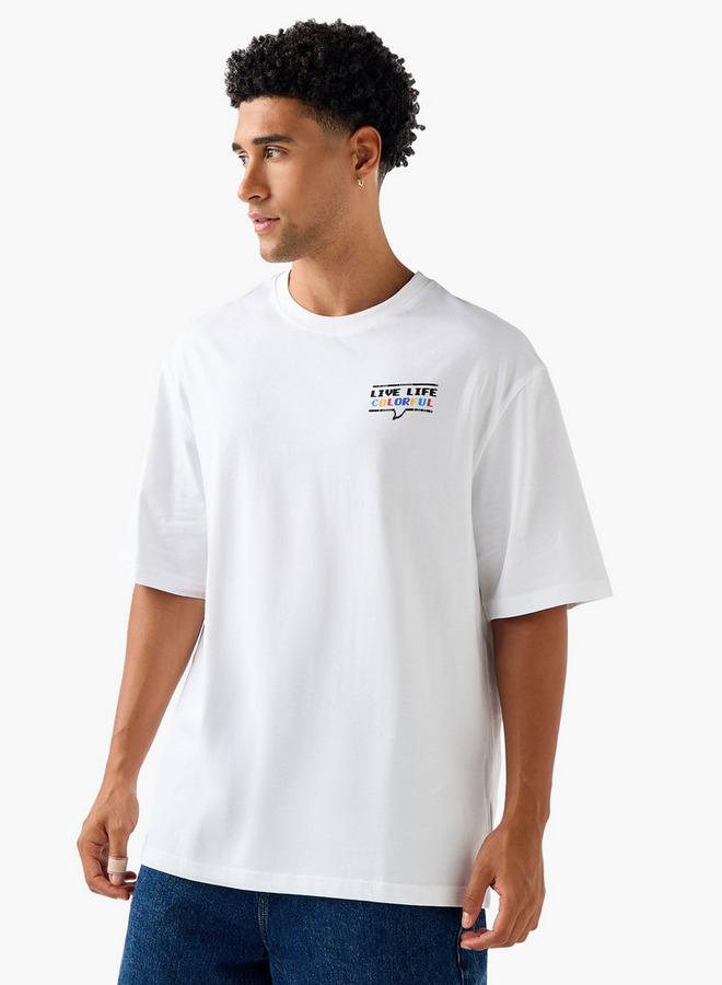 Splash FAV Men Regular Fit Crew Neck Short Sleeves Graphic Print T-Shirt - Image 1