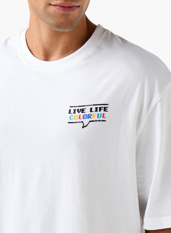Splash FAV Men Regular Fit Crew Neck Short Sleeves Graphic Print T-Shirt - Image 4