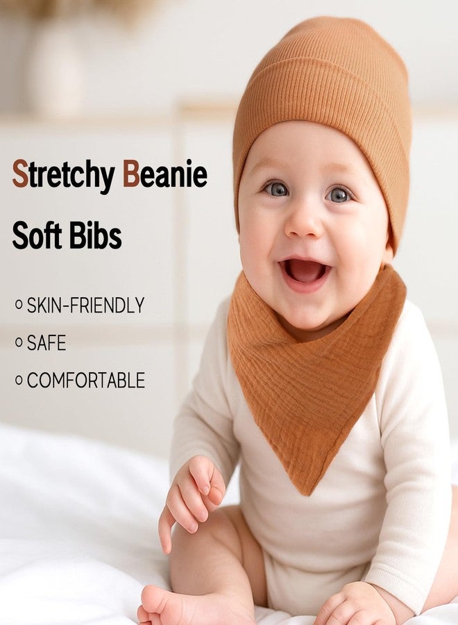 Sofier Baby Hats and Muslin Bibs Baby Beanies for Unisex Newborn Infant 0-6 Months Boys Girls Gift Set(US, Age, 0 Months, 6 Months, Green) - Image 2