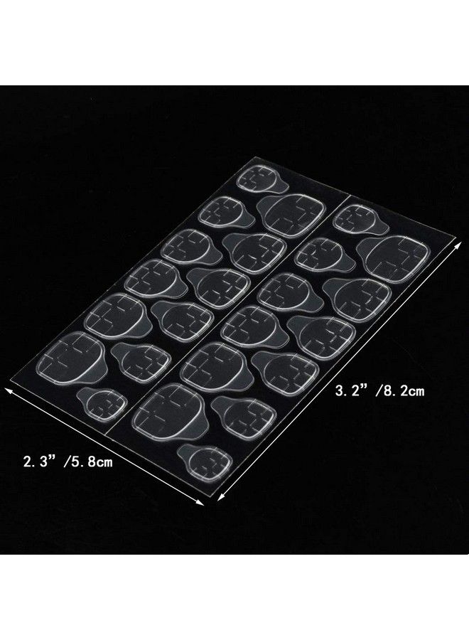 Wobe 600Pcs (25 Sheets) Doubleside Nail Glue Sticker Waterproof Breathable Jelly Double Sided Nails Adhesive Tabs For False Nail Tips Nail Glue Transparent Flexible Fake Nail Glue - Image 3