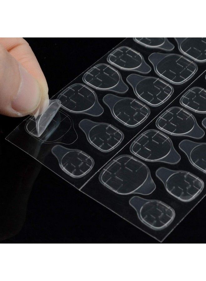 Wobe 600Pcs (25 Sheets) Doubleside Nail Glue Sticker Waterproof Breathable Jelly Double Sided Nails Adhesive Tabs For False Nail Tips Nail Glue Transparent Flexible Fake Nail Glue - Image 4