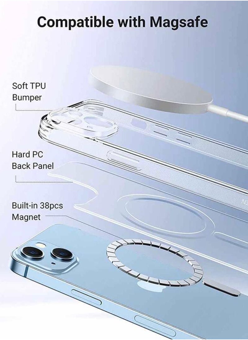 iPhone 14 Plus  Magsafe Case 6.7 Inch Slim Thin Magnetic Case Yellowing-Resistant Anti-Drop Shock Absorption Anti-Scratch and Hard Back Crystal Case Cell Phone Case iPhone 14 Plus Case Clear - pzsku/Z46ADDC556E1DC742A898Z/45/_/1678822897/6ce9f1f7-b61d-4e67-ae95-0c947075944a