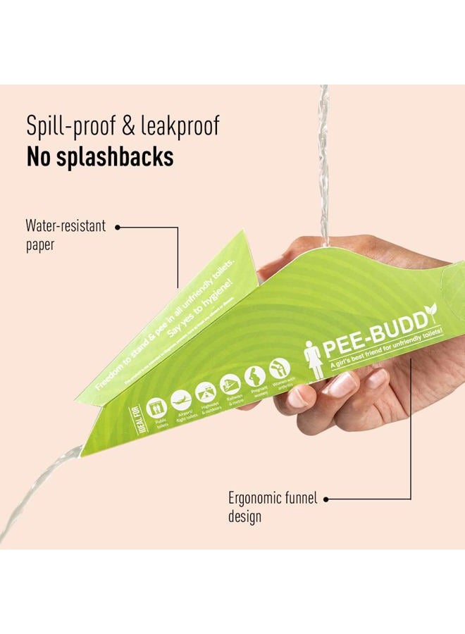 PEE BUDDY PeeBuddy 40 Funnels Portable Female Urination Device | Disposable Female Urinal Funnel | Travel, Camping, Hiking and Outdoor Activities | Discreet and Compact Stand and Pee Funnel for Women, Girls - Image 3