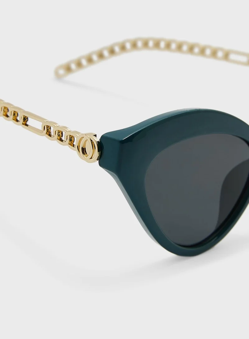ELLA Chain Arm Cat Eye Sunglasses