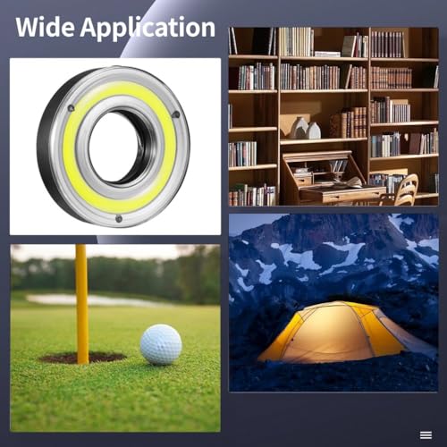 Lnrueg 6 Pack Golf Hole Lights, Disc Golf Lights, Light Up Night Golf Putting Cup Light, Putt-Putt Flag Cup Glow Lamp, Glow In The Dark Cups For Night Golf Play - Image 3