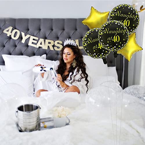 AMFIN® (Pack of 5) 40 Birthday Party Decorations 40 Birthday Decoration items Naughty 40 birthday Forty birthday decoration Anniversay 40th - Image 5
