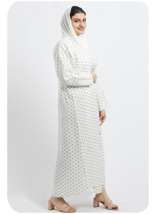 Evva Evva Luxury Saudi Abaya for Women – Elegant Open Front Modest Wear in Premium Fabric – Ideal for Ramadan, Eid, and Everyday Eleganc  - Image 1