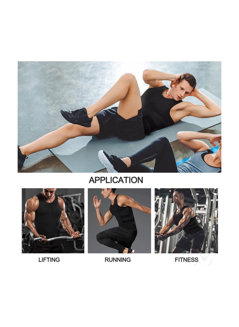 KASTWAVE Sauna Vest with Waist Trainer for Men, 2 in 1 Mens Abdomen Trainer Neoprene Slimming Workout Vest Shaper Promotes Healthy Sweat, Weight Loss, Lower Back Posture - Image 5