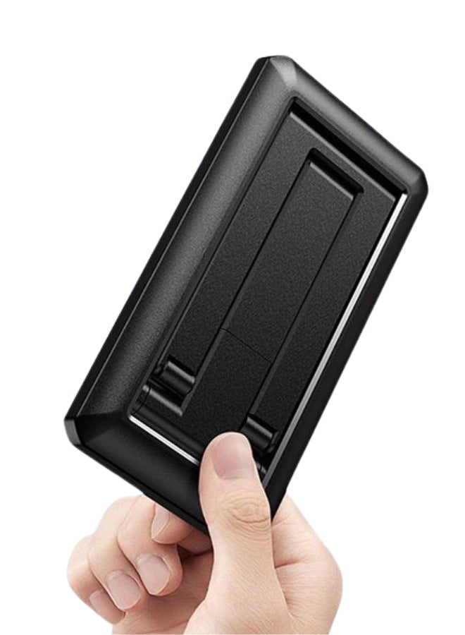 LEEKA Adjustable Foldable Desk Phone & Tablet Stand Universal Holder for iPad, iPhone, Samsung, Mobile & PC Sturdy & Portable Desktop Bracket (Black) - Image 2