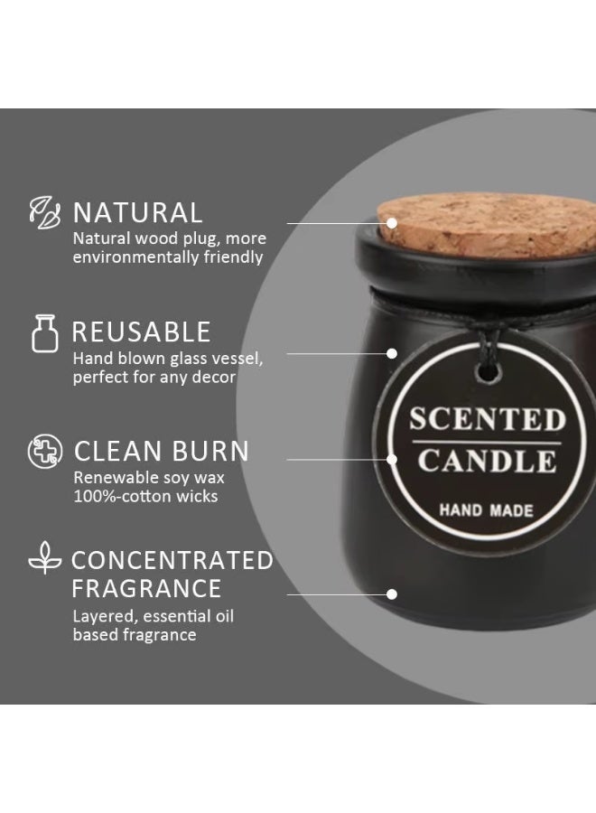 شمعة عطرية فاخرة بغطاء فلين - قطعة واحدة - Image 4