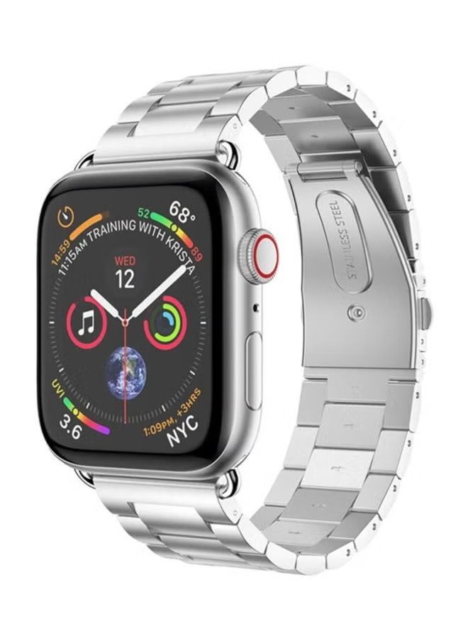 إيف سوار حلقي بديل لساعة Apple Watch Series 4 44 ملم فضي - Image 2