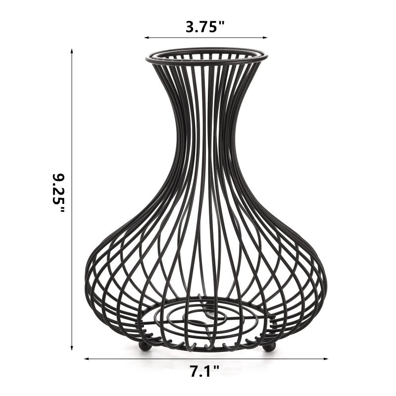 Tebery Metal Black Wine Cork Display Holder, Rustic Wine Stopper Collector, Decorative Free Standing Cork Storage Rack Catcher Container Cage, Holds 150 Wine Corks - Image 2