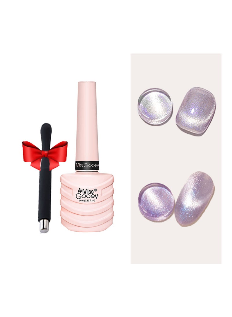 Miss Gooey Nail Polish Kit Gel Nail Polish Cat Eye Color Change Glitter with Magnetic Stick Kit Super Shiny Color Long Lasting UV LED Needs Quick Drying Magnetic Art Manicure DIY At Home Soak for Women  - Image 1