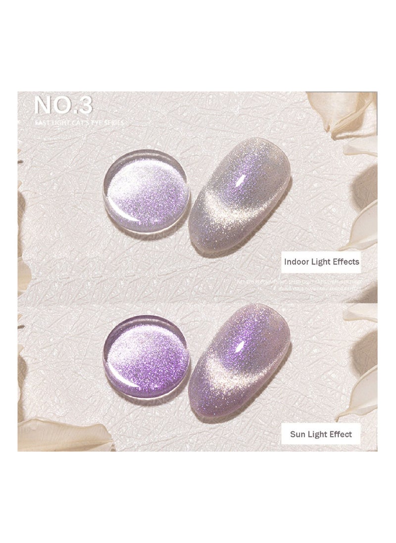 Miss Gooey Nail Polish Kit Gel Nail Polish Cat Eye Color Change Glitter with Magnetic Stick Kit Super Shiny Color Long Lasting UV LED Needs Quick Drying Magnetic Art Manicure DIY At Home Soak for Women  - Image 2