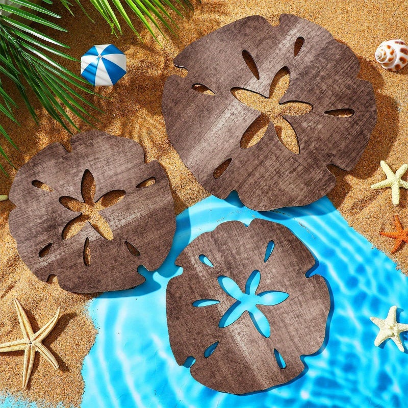 5 Pcs Bohemian Nautical Wall Art Beach Signs With Hooks Wood Board Decor Suitable For Living Room Bedroom Bathroom Coastal Anchors Shells Driftwood Easy Installation No Tools Electricity Yhh - Image 3