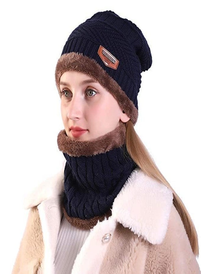 ELRINZA Neck Scarf, Winter & Neck Scarf with Fleece, Unisex Beanie with Neck Warmer for Men & Women,Thermal Cap Maroon - Image 3