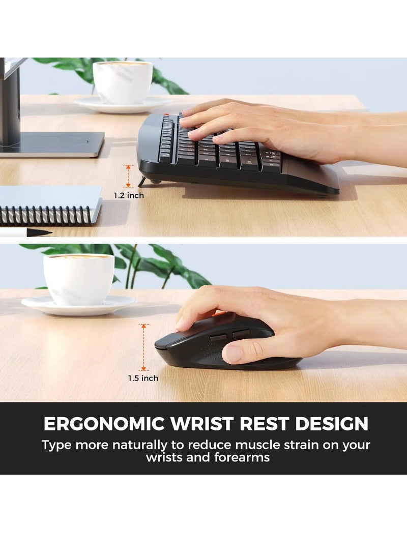 Meetion Meetion 2.4Ghz/Wireless&Bluetooth Dual Ergonomic DirectorA 2.4GHz USB Nano receiver Power-efficient wireless technology Mouse resolution 800-1200-1600 dpi - Image 4