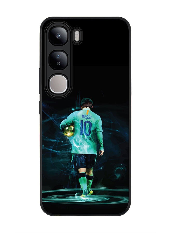 For vivo V40 Lite Case,Slim fit Camera Protection, Shockproof Thin Phone cover - Golden Messi