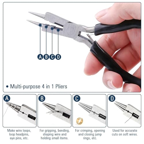 Modacraft 22 Gauge Silver Wire for Jewelry Making with Jewelry Pliers, Craft Wire Beading Wire Tarnish Resistant Copper Wire - Image 5