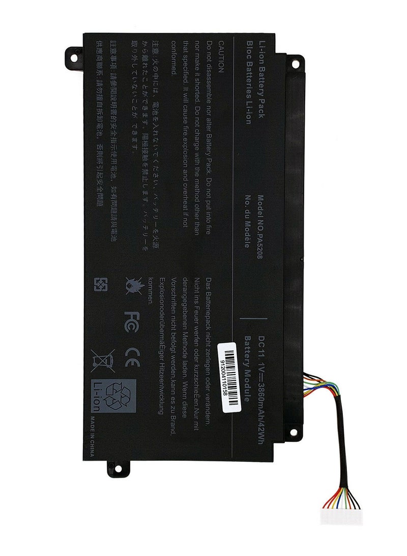 بطارية متوافقة مع أجهزة الكمبيوتر المحمولة Toshiba PA5208U-1BRS – Chromebook CB35series، Satellite E45W (34000 مللي أمبير، 3 خلايا) - Image 2