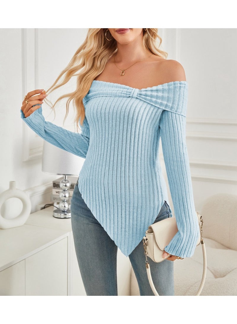 general 2025-2026 Women's Fashion One-Sided Seamed Skirted T-Shirt - Image 2