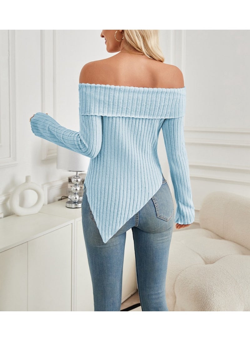 general 2025-2026 Women's Fashion One-Sided Seamed Skirted T-Shirt - Image 3