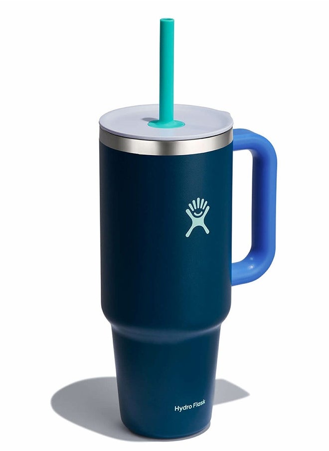 Hydro Flask 40 oz Tumbler with Handle, 2-in-1 Straw and Sip Lid, Leakproof, Dishwasher Safe, Insulated Stainless Steel Travel Coffee Mug, Keeps Cold for 24 Hours, Fits in Car Cup Holder  - Image 2