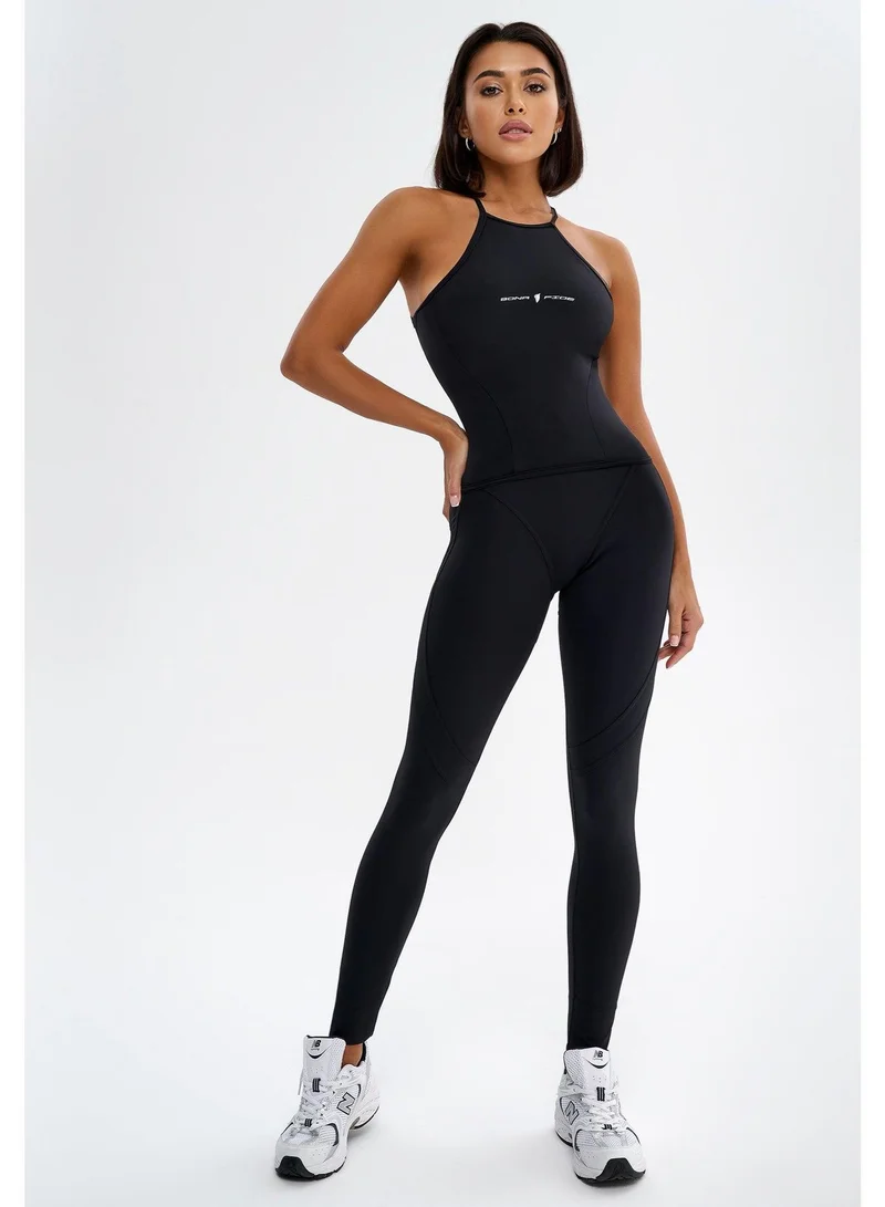 Bona Fide Sporty Top Juicy Black Sporty Juicy Crop Gym Top for Women | Best Price UAE
