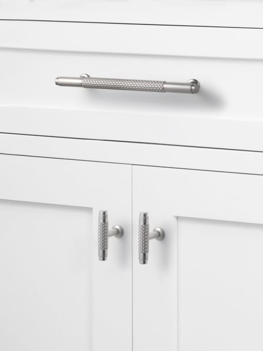 Sorwduerm 10 Pack 3.78 Inch(96Mm) Brushed Nickel Cabinet Handles Knurled Kitchen Cabinet Pulls Cupboard Kitchen Hardware Drawer Pulls Dresser Handles - Image 5
