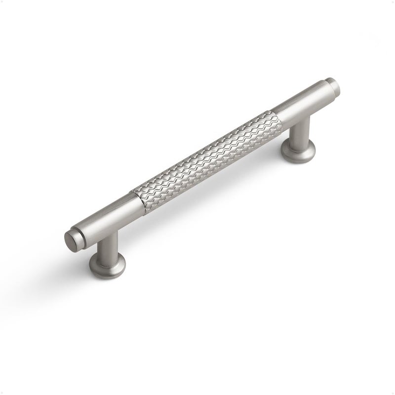 Sorwduerm 10 Pack 3.78 Inch(96Mm) Brushed Nickel Cabinet Handles Knurled Kitchen Cabinet Pulls Cupboard Kitchen Hardware Drawer Pulls Dresser Handles - Image 1