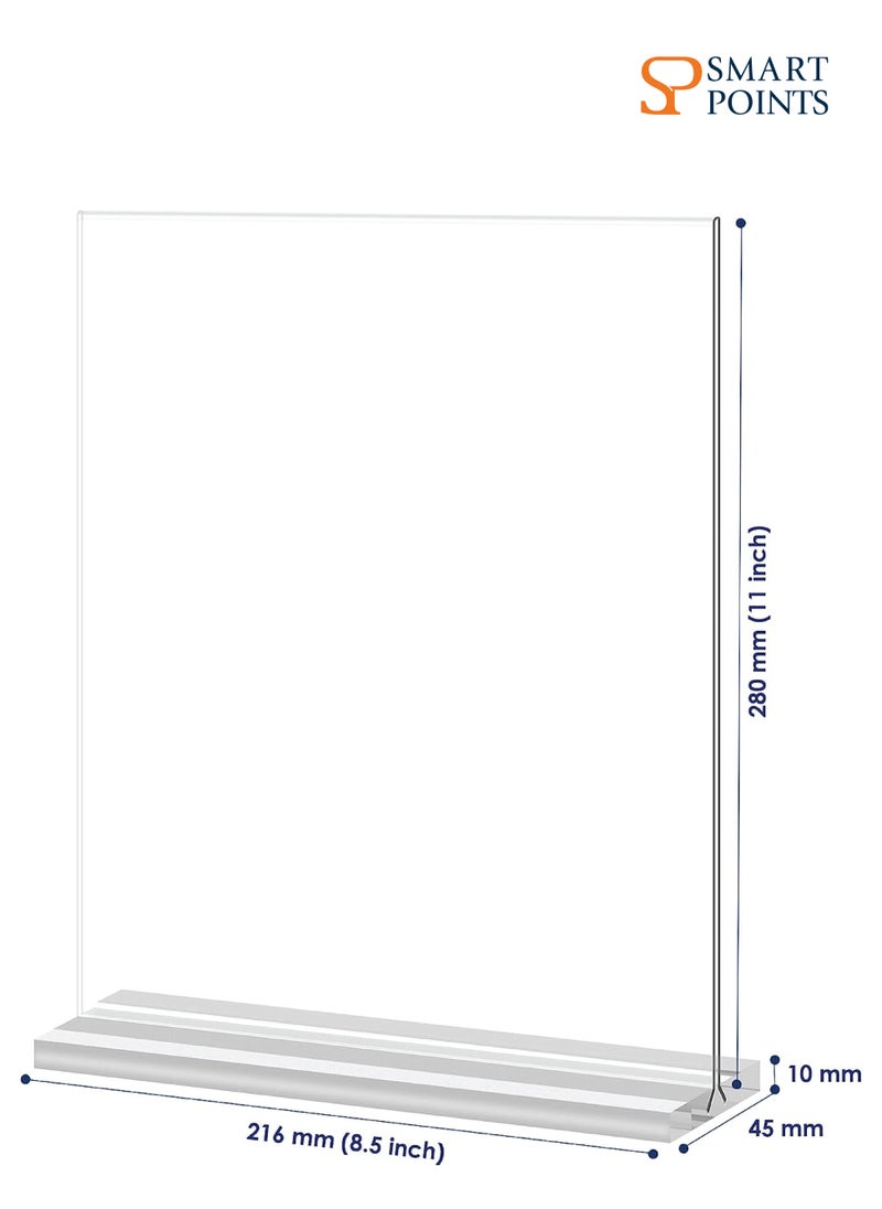 SMARTPOINTS Acrylic Sign Holder 8.5x11 Inch Double-Sided Announcements and AD Frame for Catering Store Conferences Events Business Certificates Hotel Wedding Home Etc.  - Image 3