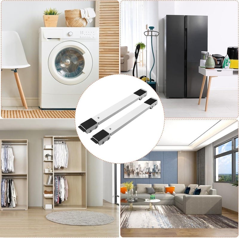 Washer holder - adjustable base for easy movement and stability with wheels, supports up to 300kg, ideal for refrigerators and appliances - Image 2