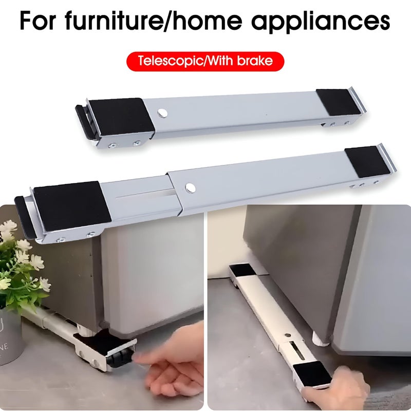 Washer holder - adjustable base for easy movement and stability with wheels, supports up to 300kg, ideal for refrigerators and appliances - Image 3