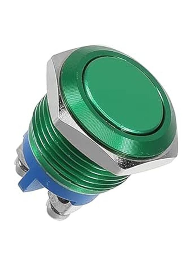 Green 16mm Momentary Metal Push Button Switch Self Reset with Screw Terminal - Image 1