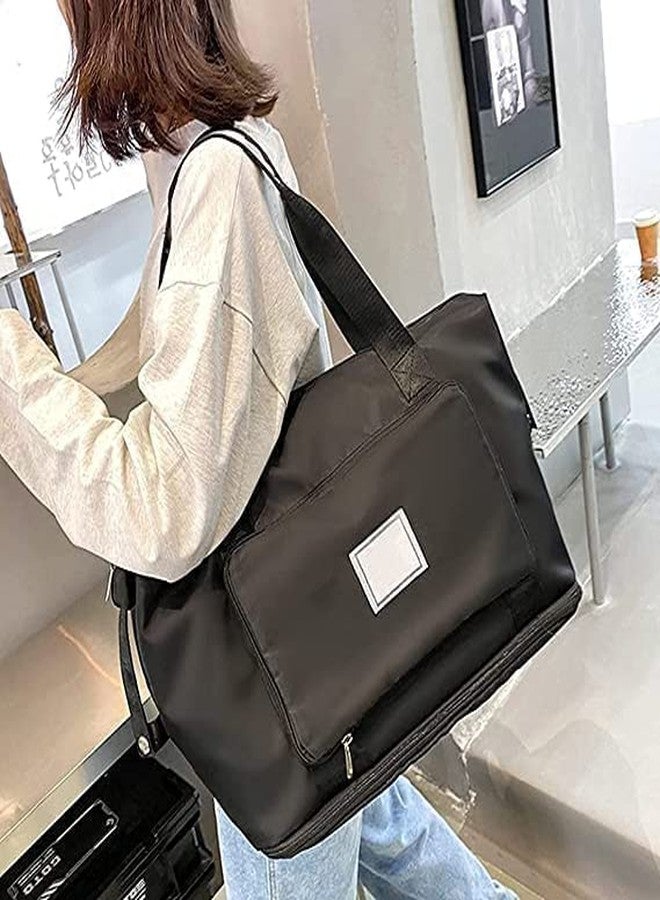 HIMART Folding Travel Duffel Bag Waterproof Carry Luggage Bag Multi Purpose Travel Foldable Bag Travel Toiletry Kit Duffle for Sports, Gym, Vacation Bag. (Black Pouch Bag) - Image 3