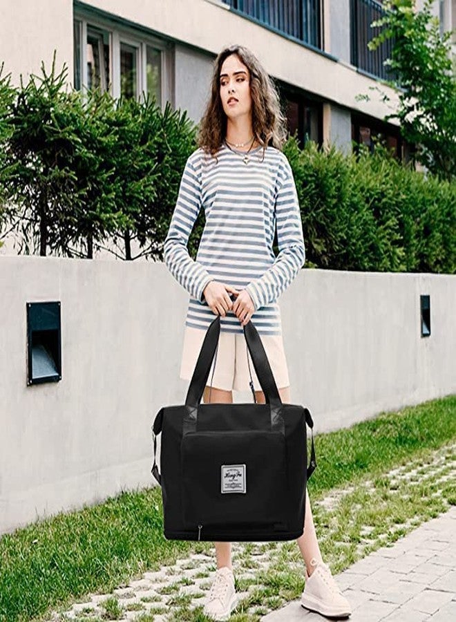 HIMART Folding Travel Duffel Bag Waterproof Carry Luggage Bag Multi Purpose Travel Foldable Bag Travel Toiletry Kit Duffle for Sports, Gym, Vacation Bag. (Black Pouch Bag) - Image 2