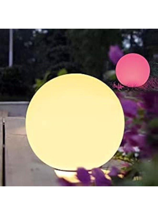 Generic shumi Solar Ball Light-12inch LED Outdoor Table Lamp, 10 RGB Colors and Dimmable Globe Light with Remote, Decor for Nursery Patio Garden Yard Beach Pathway - Image 1